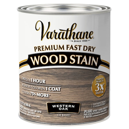 Varathane Premium Fast Dry Wood Stain, Western Oak, 1 Qt 370719